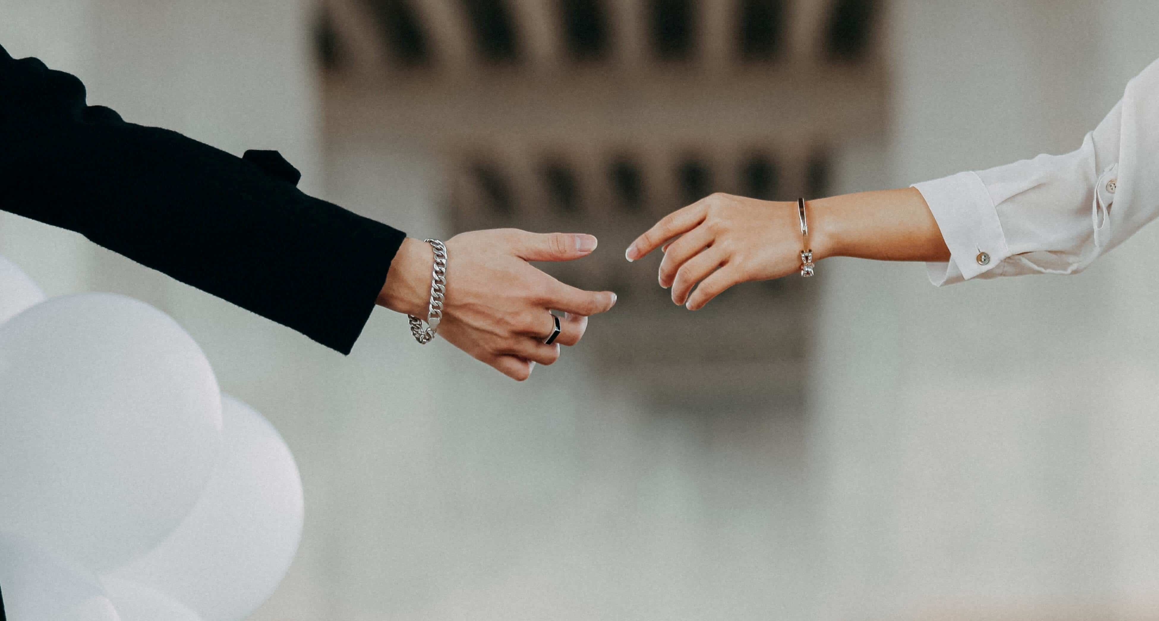 Handshake between two people