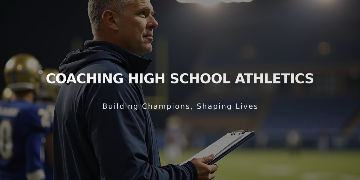 High School Athletic Coaching: Building Champions On and Off the Field