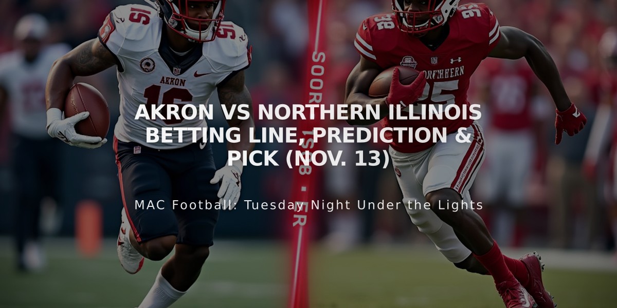 MAC Week 12: Akron vs Northern Illinois Odds, Preview & Best Bets (Nov. 13)