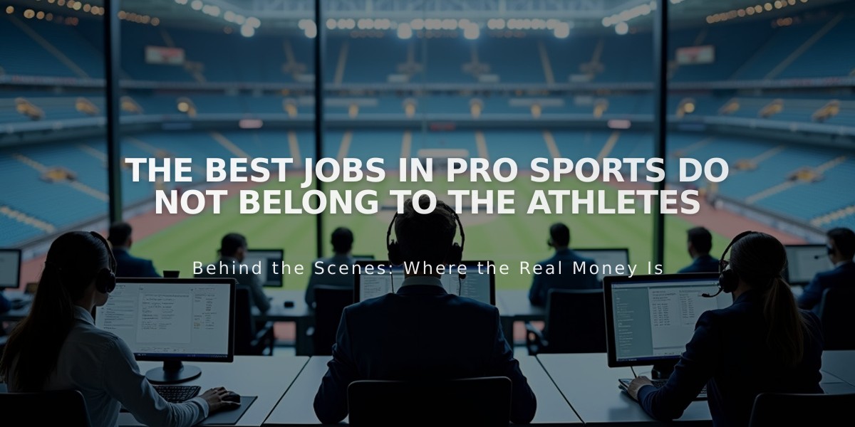 The Most Lucrative Careers in Professional Sports Aren't on the Field