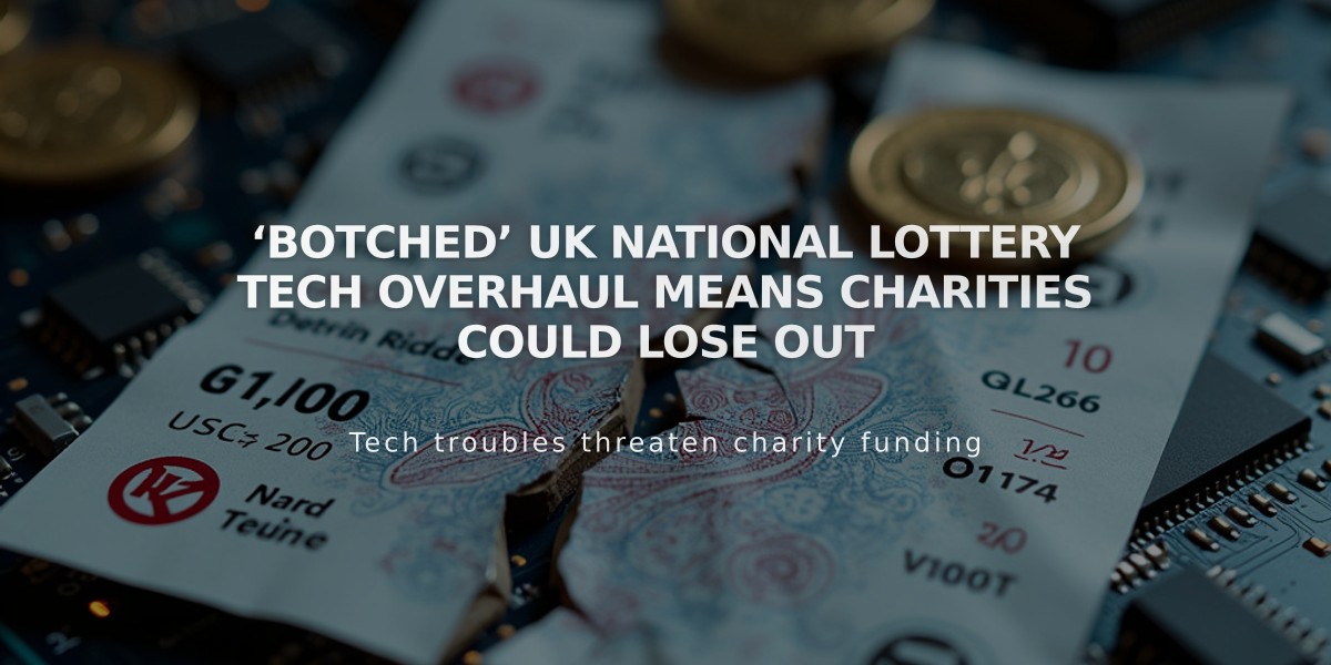 UK National Lottery Tech Problems Put Charity Funding at Risk