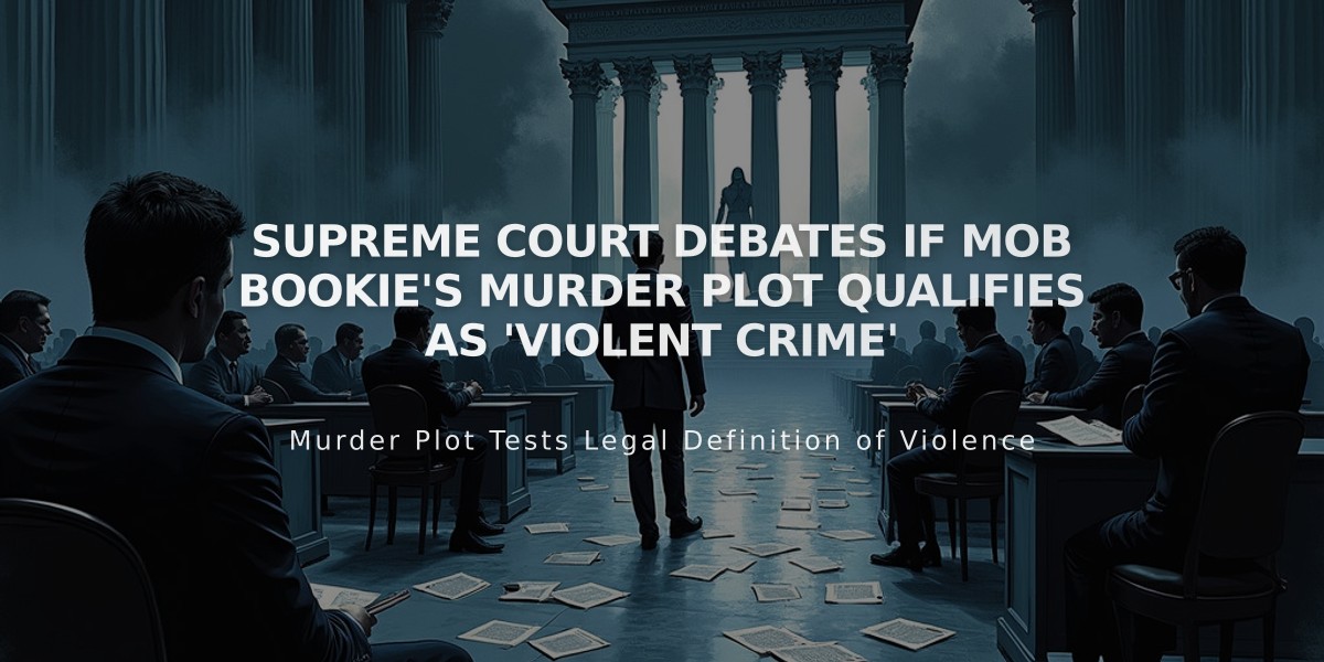 Supreme Court Debates if Mob Bookie's Murder Plot Qualifies as 'Violent Crime'