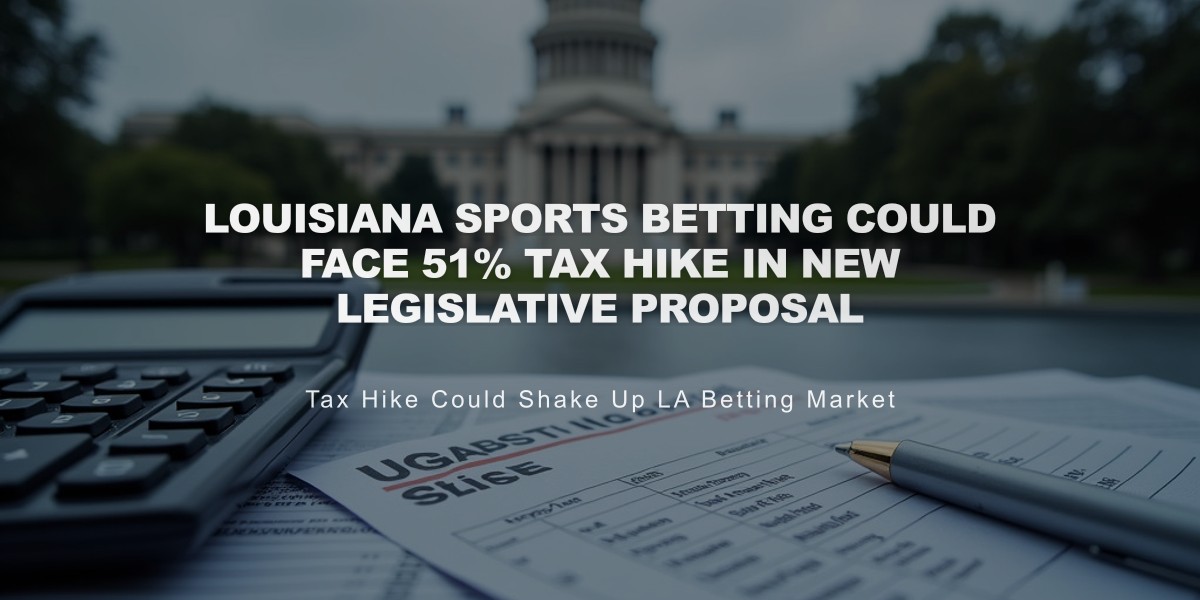 Louisiana Sports Betting Could Face 51% Tax Hike in New Legislative Proposal