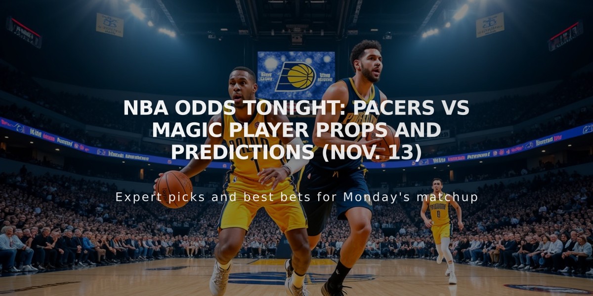 NBA Odds Tonight: Pacers vs Magic Player Props and Predictions (Nov. 13)