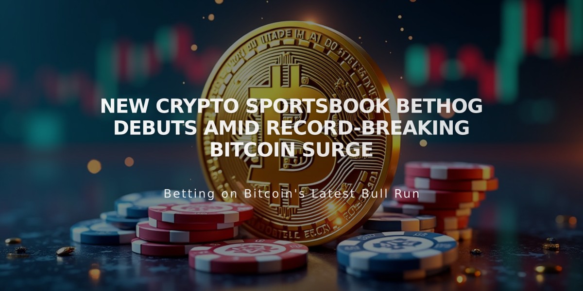 New Crypto Sportsbook BetHog Debuts Amid Record-Breaking Bitcoin Surge