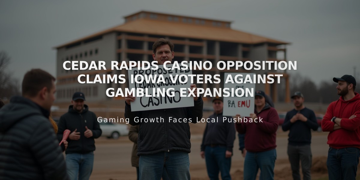 Cedar Rapids Casino Opposition Claims Iowa Voters Against Gambling Expansion