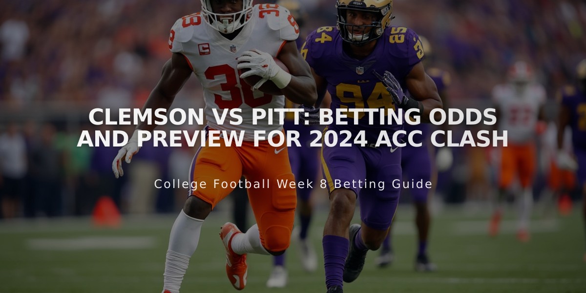 Clemson vs Pitt: Betting Odds and Preview for 2024 ACC Clash