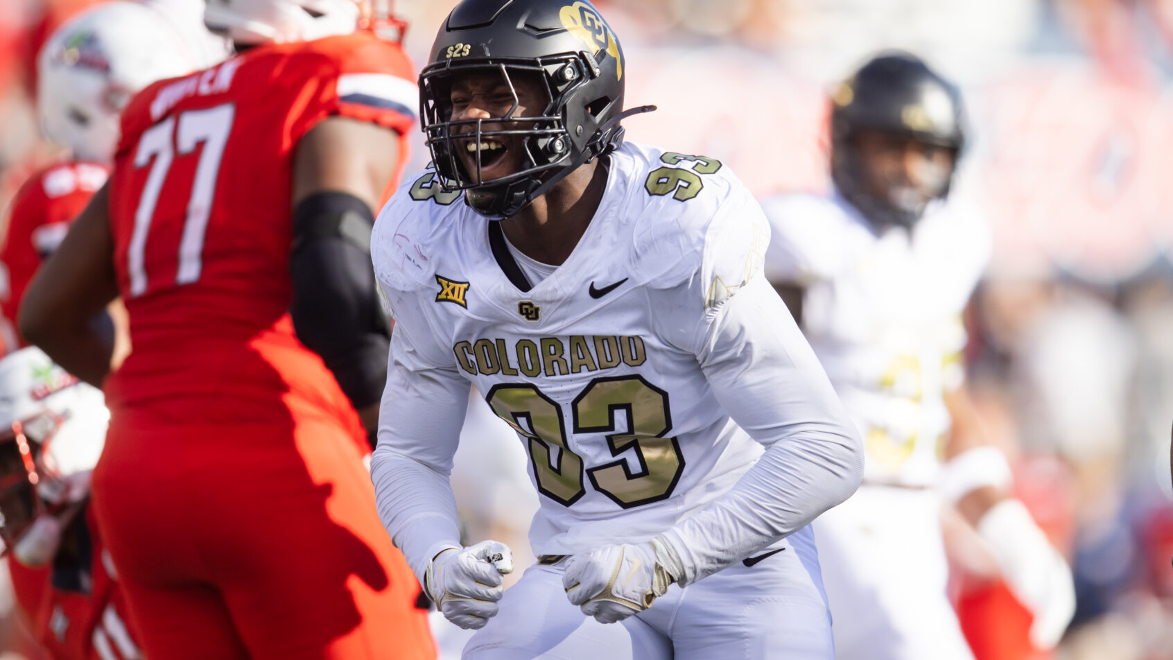 Football player in white uniform