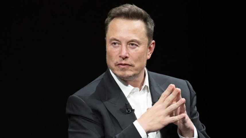 Elon Musk with pale complexion