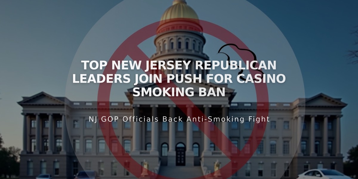 Top New Jersey Republican Leaders Join Push for Casino Smoking Ban