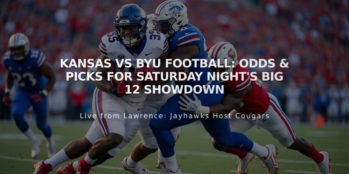 Kansas vs BYU Football: Odds & Picks for Saturday Night's Big 12 Showdown