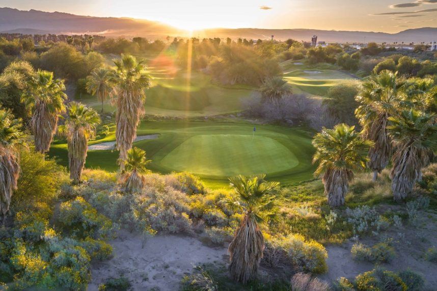 Eagle Falls golf course with palms