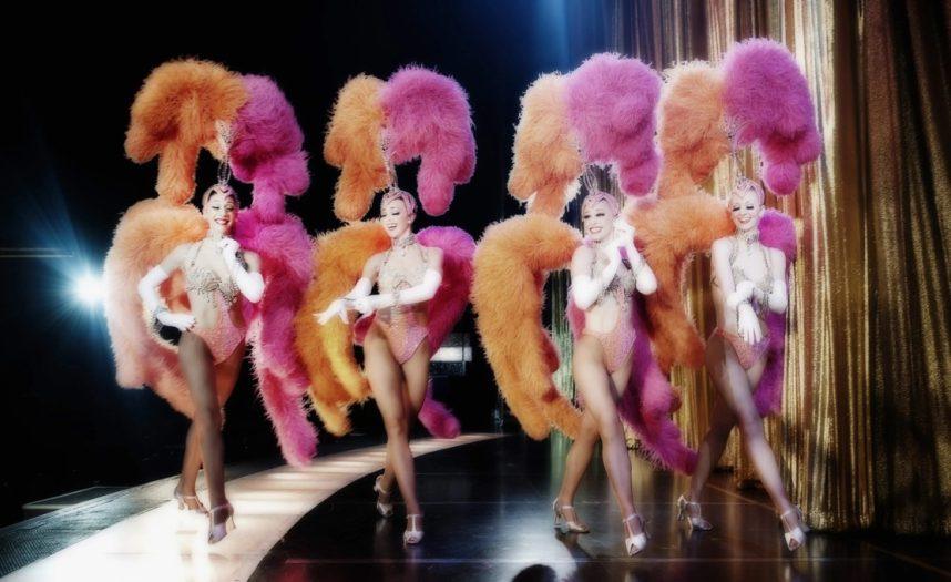 Showgirls in feathers from Jubilee show