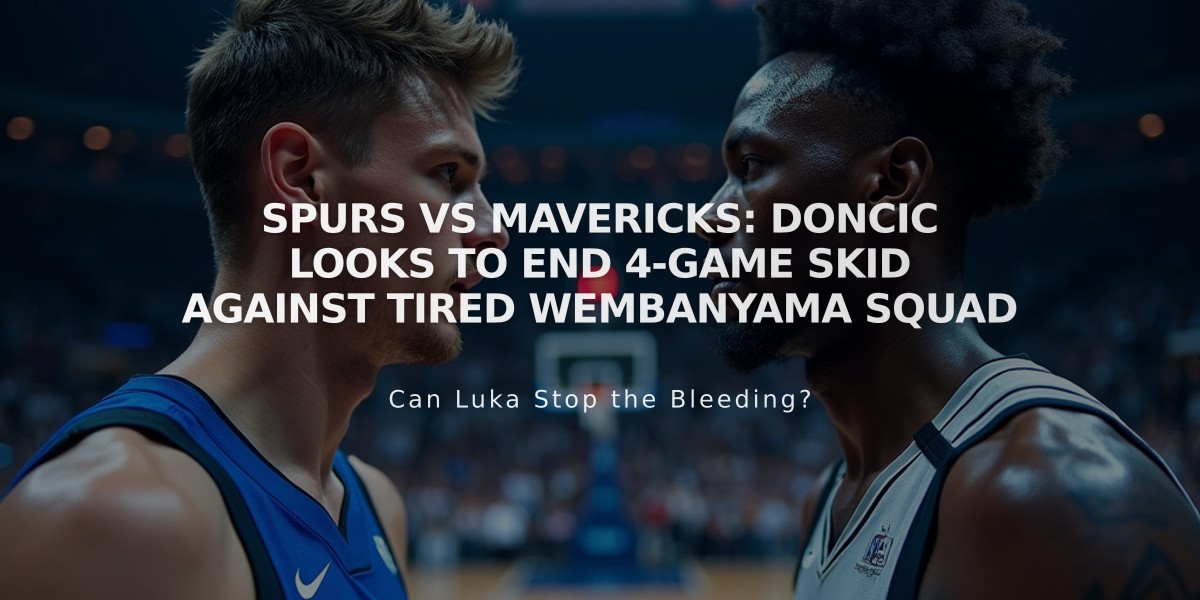 Spurs vs Mavericks: Doncic Looks to End 4-Game Skid Against Tired Wembanyama Squad