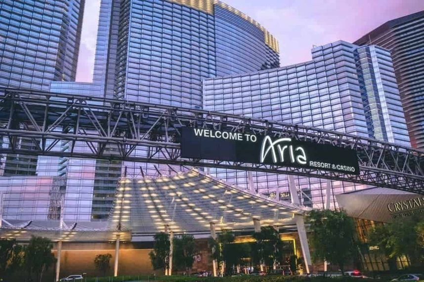 Aria Las Vegas entrance and parking