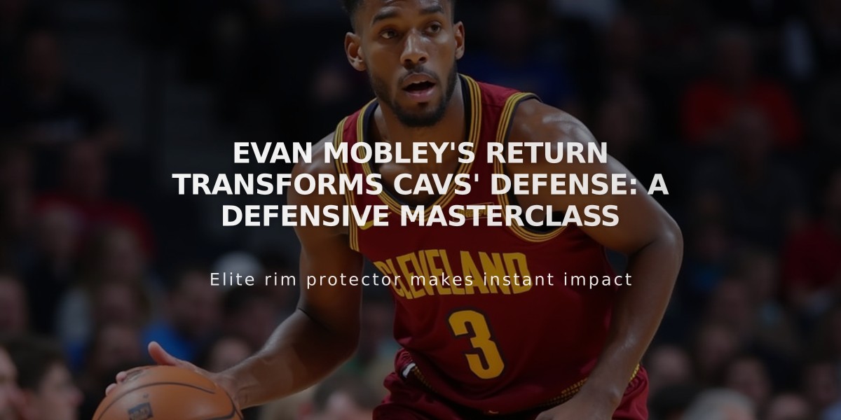 Evan Mobley's Return Transforms Cavs' Defense: A Defensive Masterclass