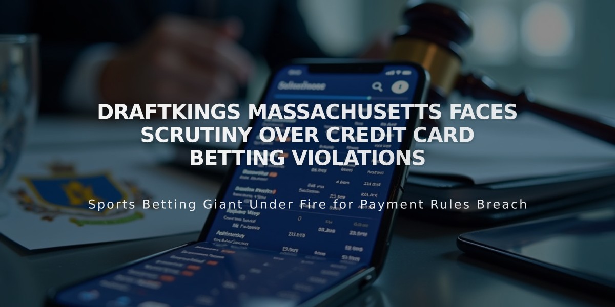 DraftKings Massachusetts Faces Scrutiny Over Credit Card Betting Violations