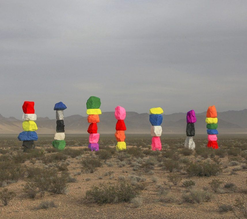 Seven Magic Mountains art installation Nevada