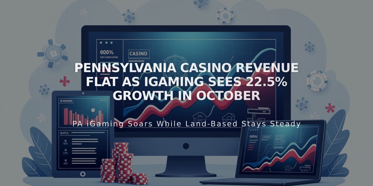 Pennsylvania Casino Revenue Flat as iGaming Sees 22.5% Growth in October