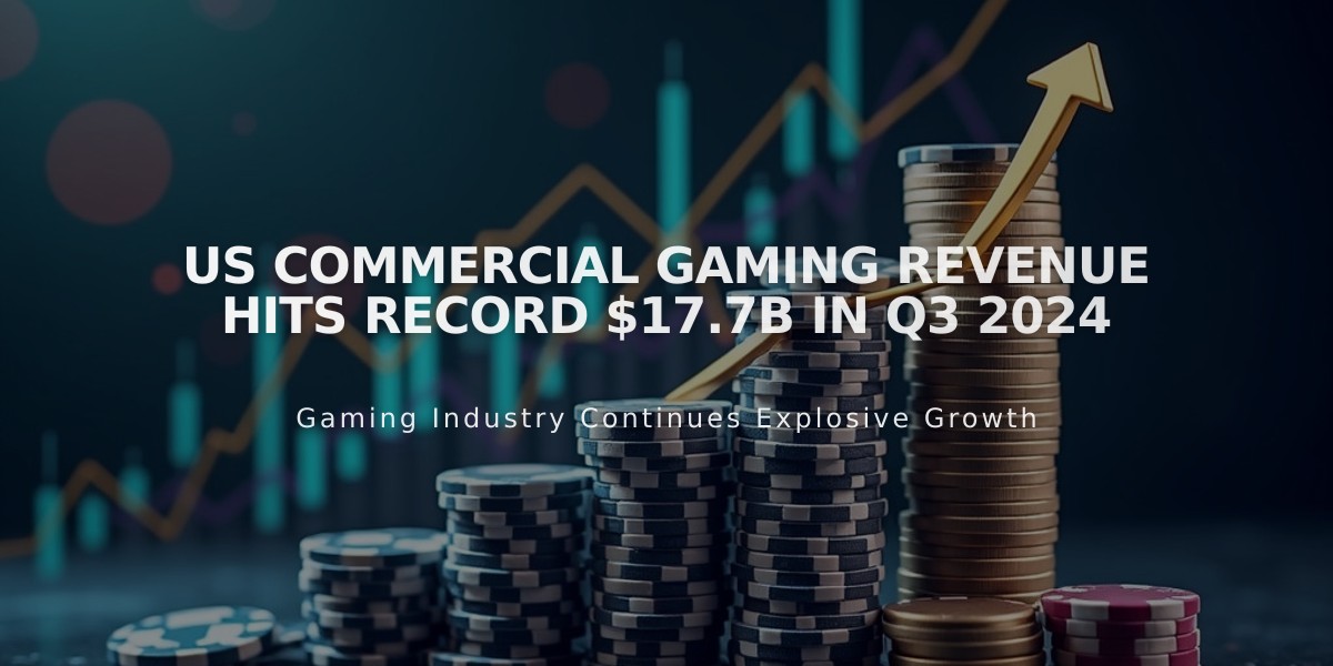 US Commercial Gaming Revenue Hits Record $17.7B in Q3 2024