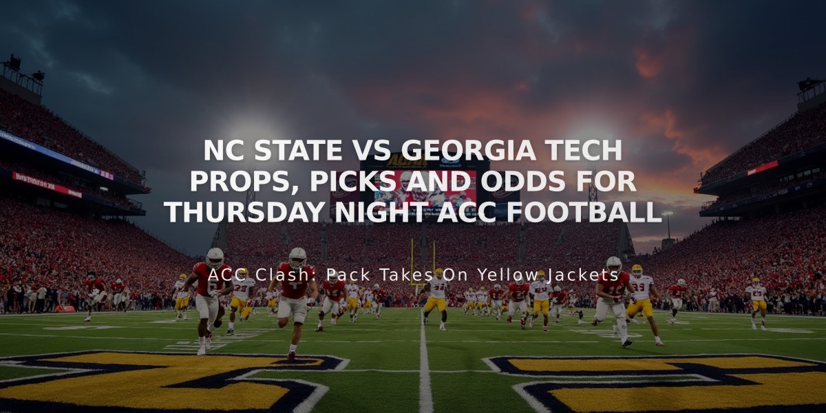 NC State vs Georgia Tech Props, Picks and Odds for Thursday Night ACC Football