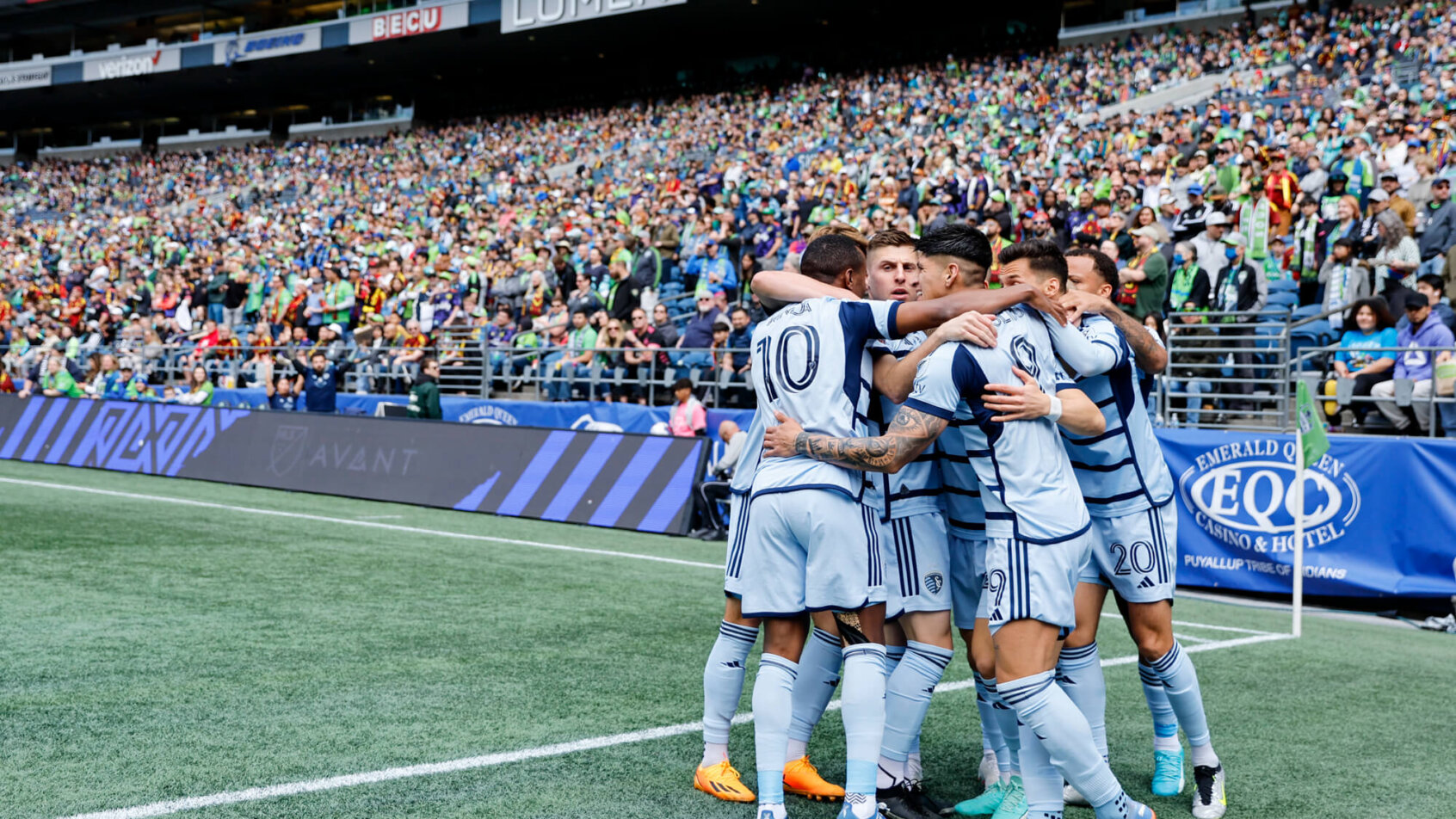 Team celebrates World Cup goal