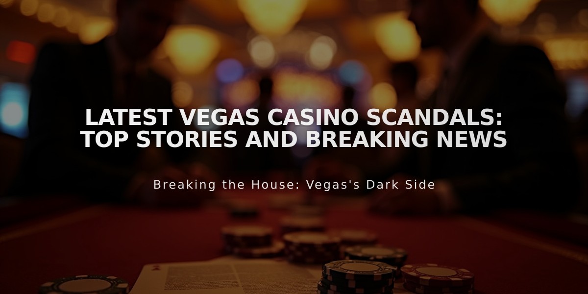 Latest Vegas Casino Scandals: Top Stories and Breaking News