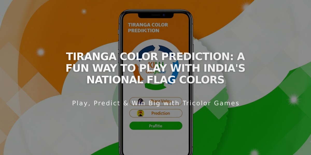 Tiranga Color Prediction: A Fun Way to Play with India's National Flag Colors