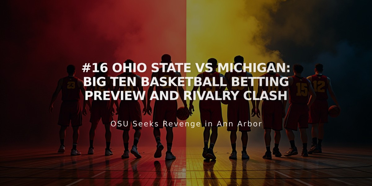 #16 Ohio State vs Michigan: Big Ten Basketball Betting Preview and Rivalry Clash