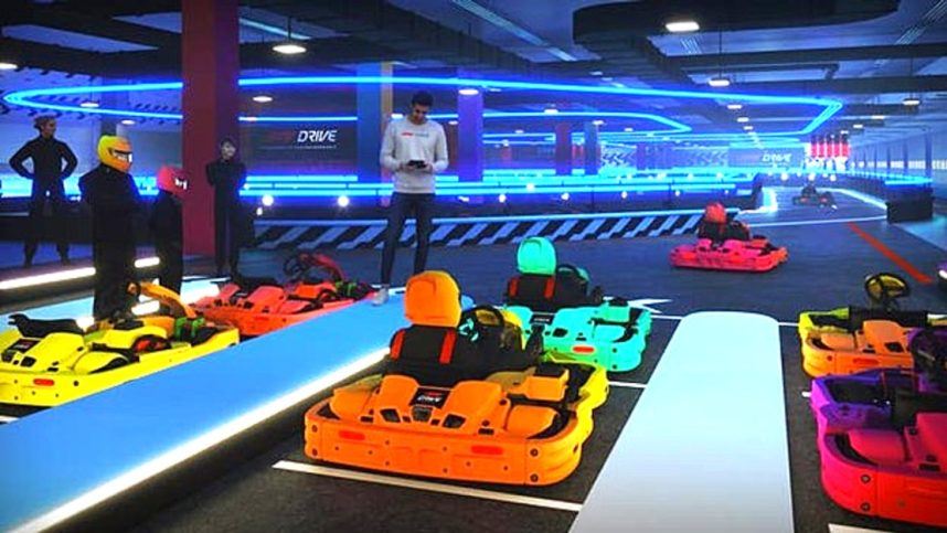 Indoor go-kart track