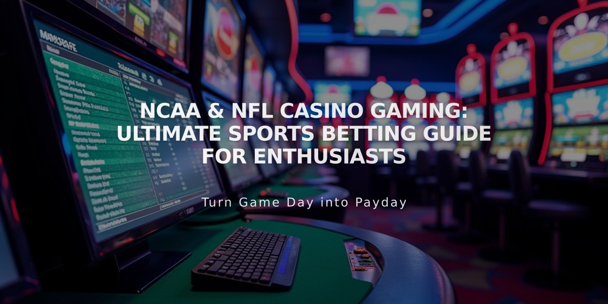 NCAA & NFL Casino Gaming: Ultimate Sports Betting Guide for Enthusiasts