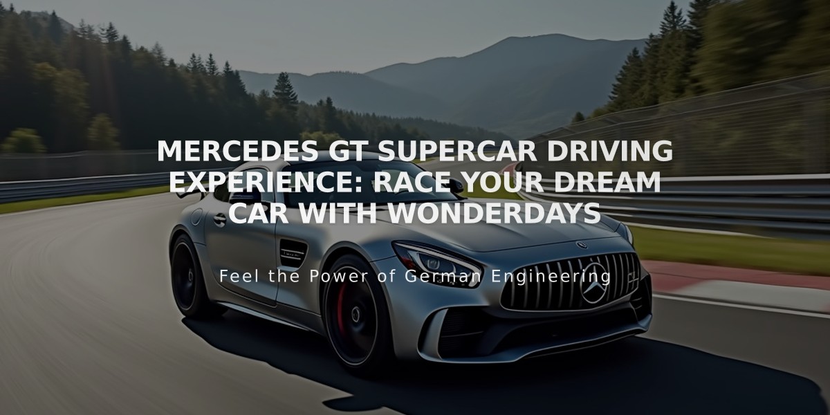 Mercedes GT Supercar Driving Experience: Race Your Dream Car with WonderDays