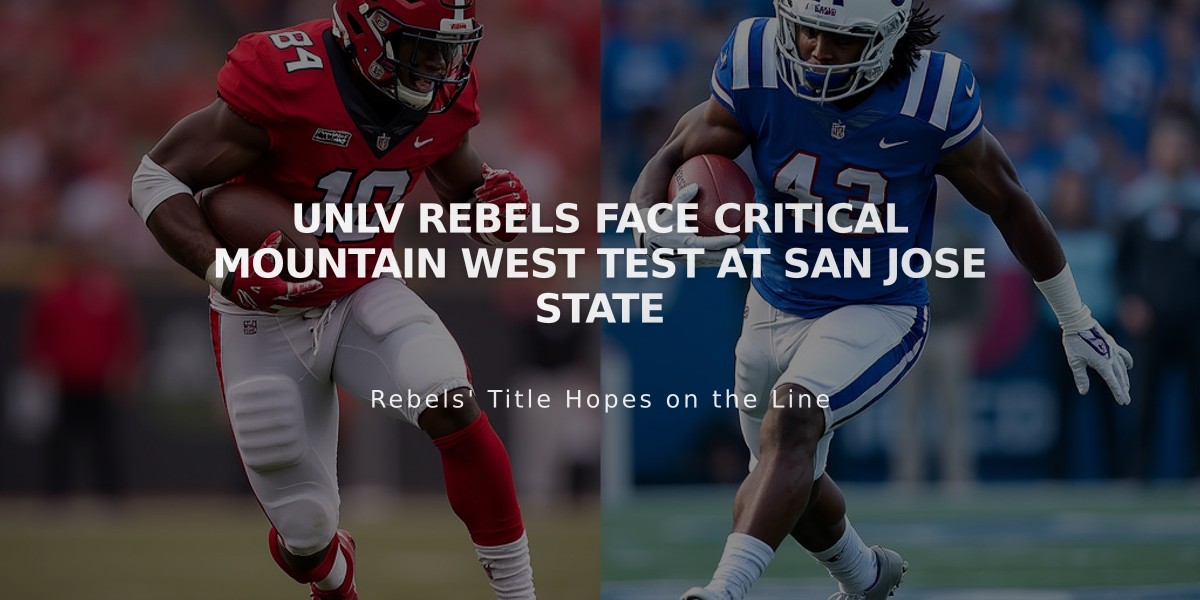 UNLV Rebels Face Critical Mountain West Test at San Jose State