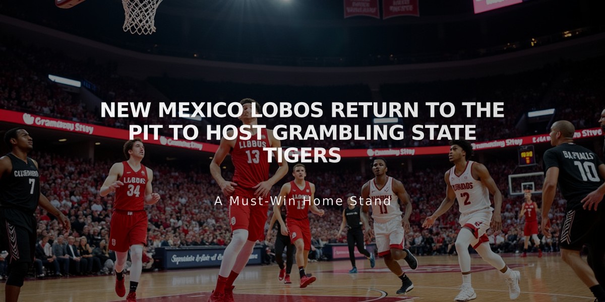 New Mexico Lobos Return to The PIT to Host Grambling State Tigers