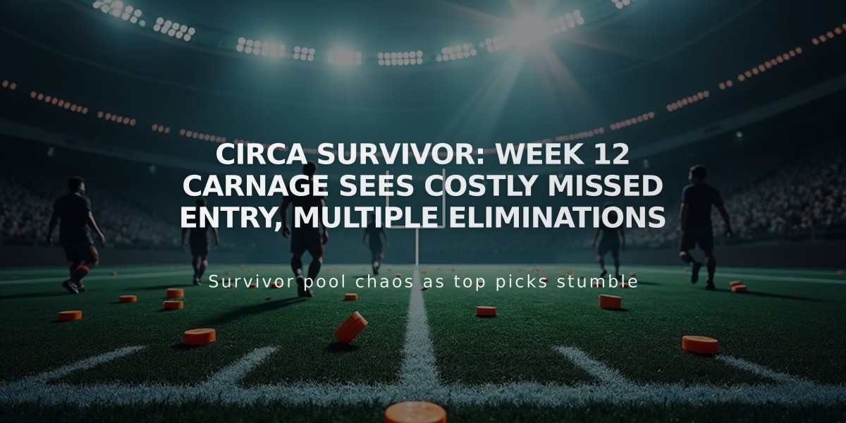 Circa Survivor: Week 12 Carnage Sees Costly Missed Entry, Multiple Eliminations