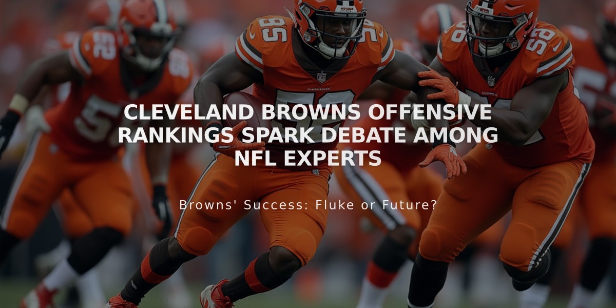 Cleveland Browns Offensive Rankings Spark Debate Among NFL Experts