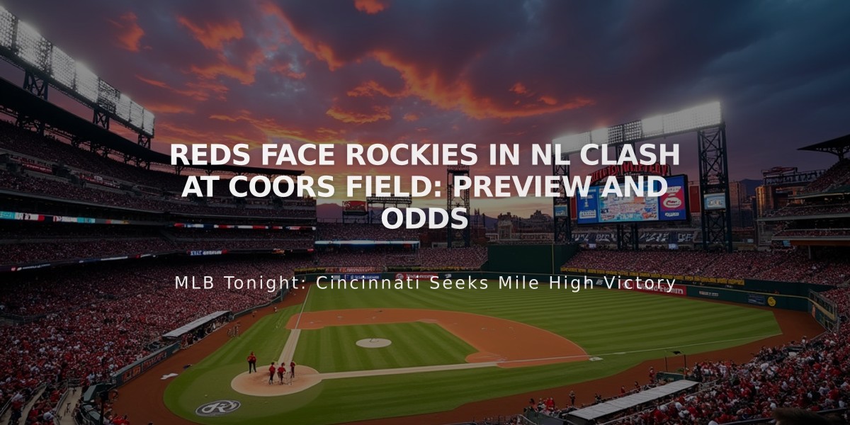 Reds Face Rockies in NL Clash at Coors Field: Preview and Odds