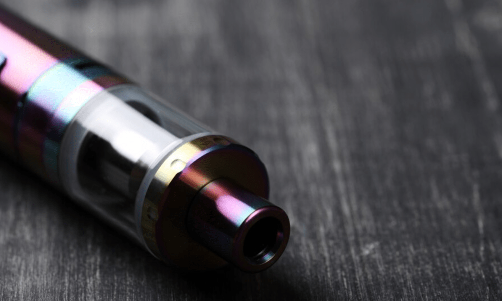 Vape pen mouthpiece close-up