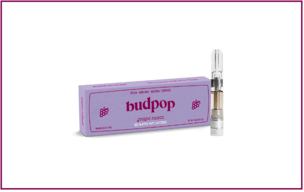 Vape cartridge and packaging for BudPop