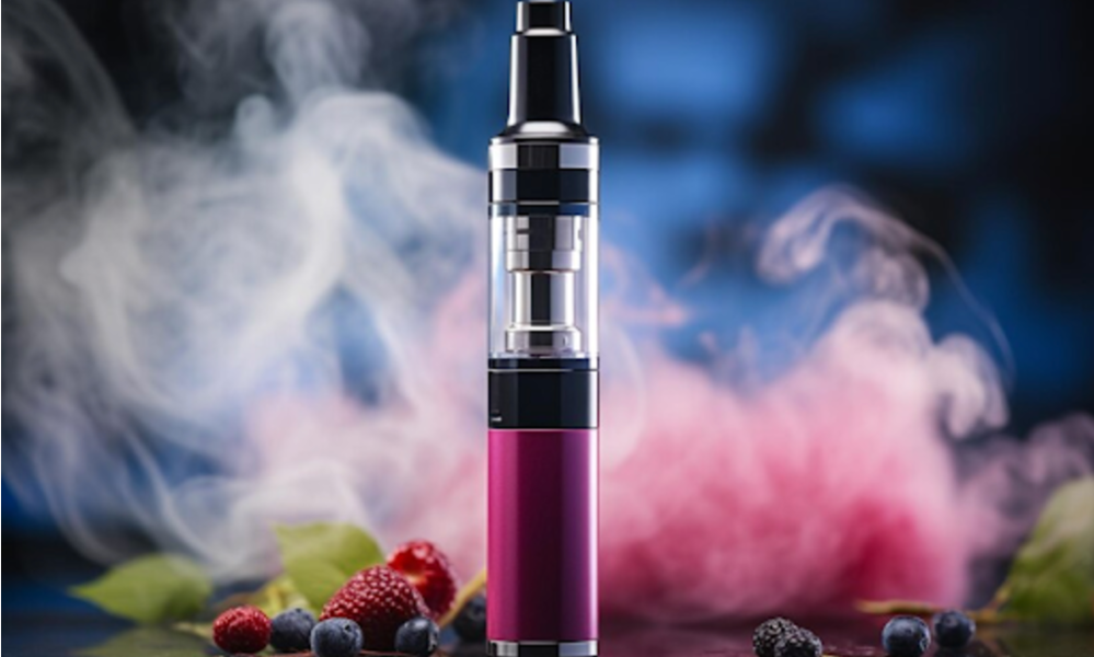 E-cigarette device with liquid tank