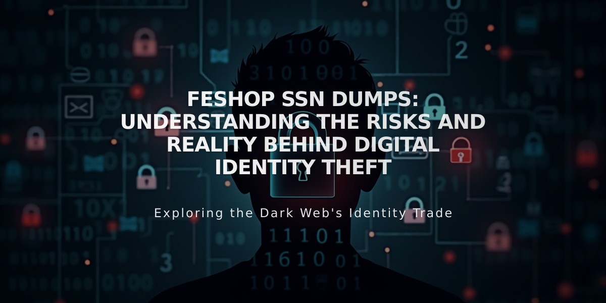 Feshop SSN Dumps: Understanding the Risks and Reality Behind Digital Identity Theft