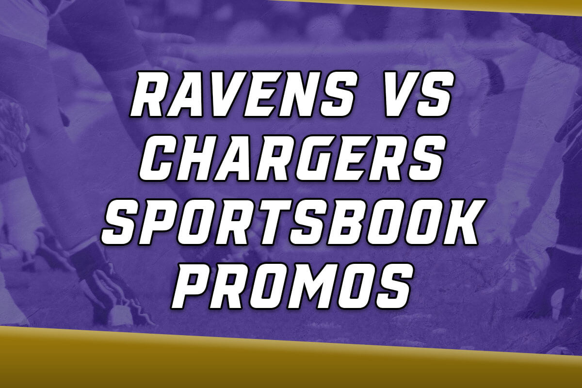 Ravens vs Chargers betting promos banner