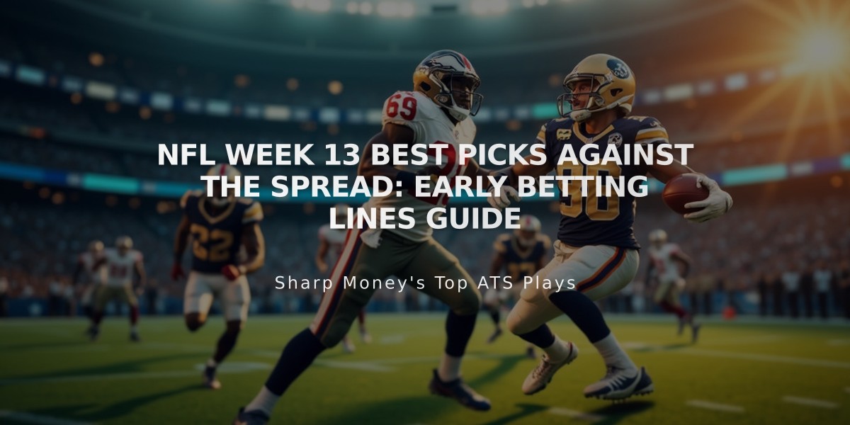 NFL Week 13 Best Picks Against the Spread: Early Betting Lines Guide