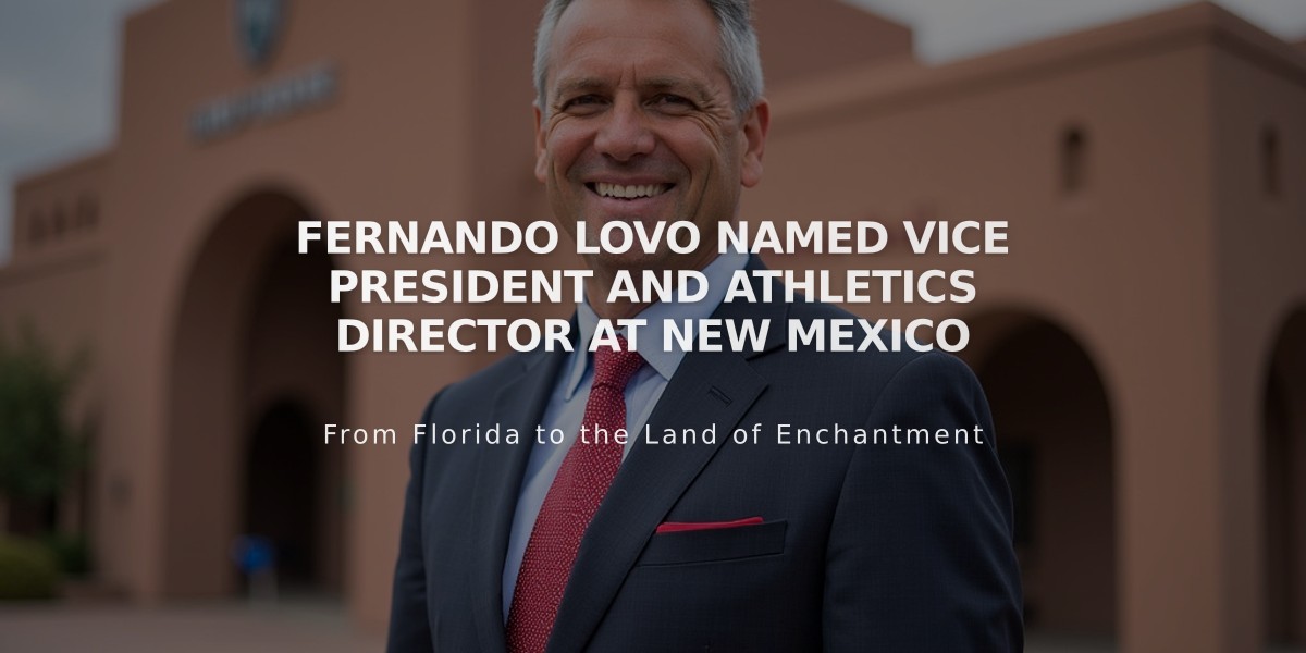 Fernando Lovo Named Vice President and Athletics Director at New Mexico