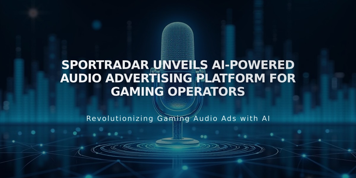 Sportradar Unveils AI-Powered Audio Advertising Platform for Gaming Operators