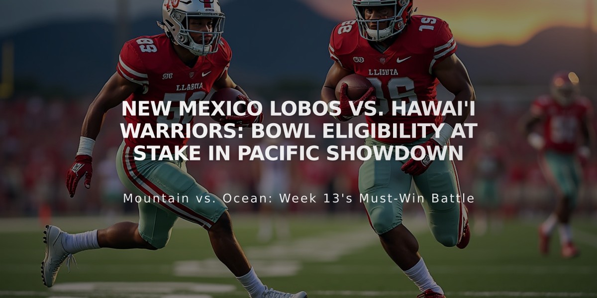 New Mexico Lobos vs. Hawai'i Warriors: Bowl Eligibility at Stake in Pacific Showdown