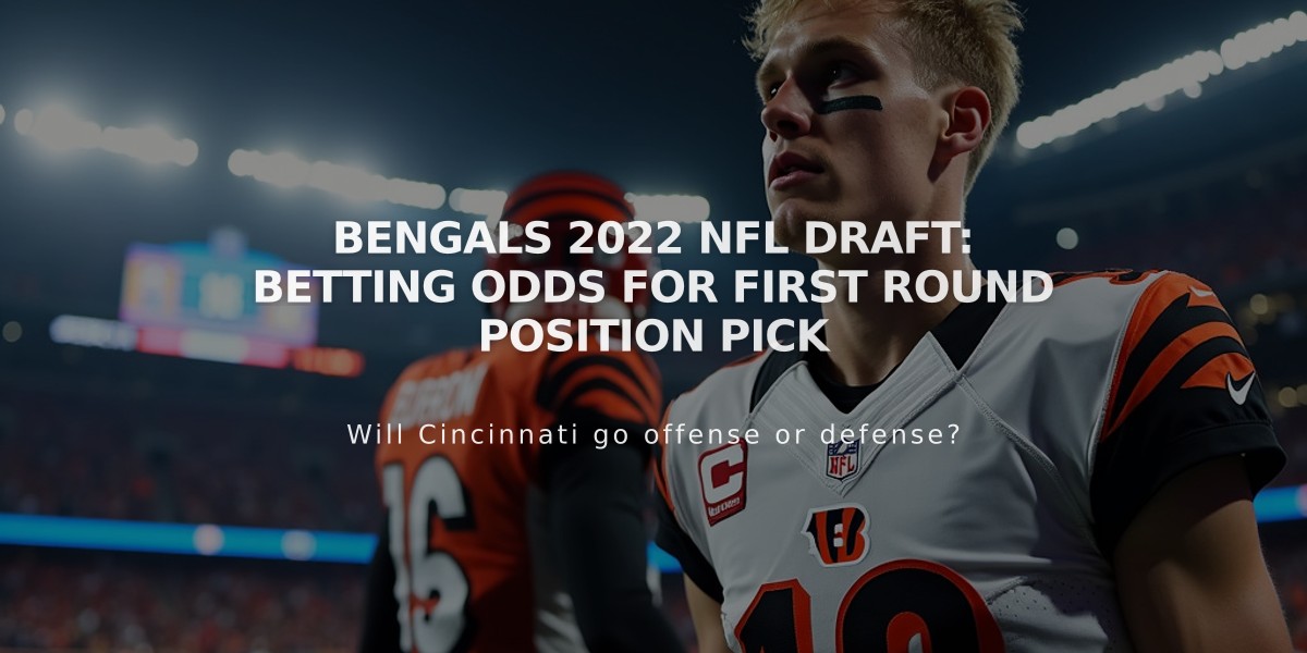 Bengals 2022 NFL Draft: Betting Odds for First Round Position Pick