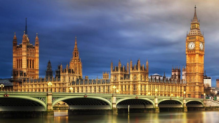 Westminster Parliament along River Thames