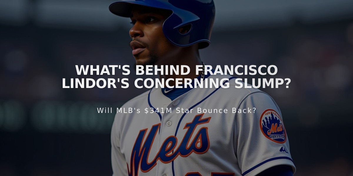 What's Behind Francisco Lindor's Concerning Slump?