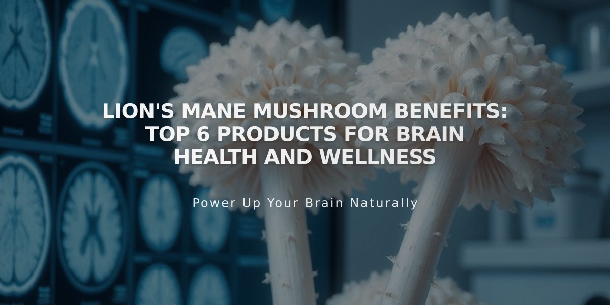 Lion's Mane Mushroom Benefits: Top 6 Products for Brain Health and Wellness